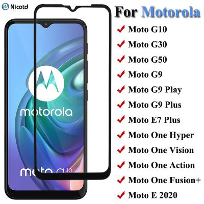 Tempered Protective Glass For Motorola Moto G10 G30 G50 G9 Plus Play Moto One Vision Action Hyper E7Plus E 2020 Screen Protector