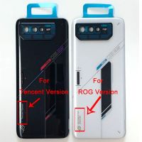 6.78 "อุปกรณ์ Asus ของแท้ ROG 6 6D ฝาครอบแบตเตอรี่สำหรับ Asus ROG Phone 6เคสฝาหลัง + สติ๊กเกอร์กรอบกลางรุ่น Tencent