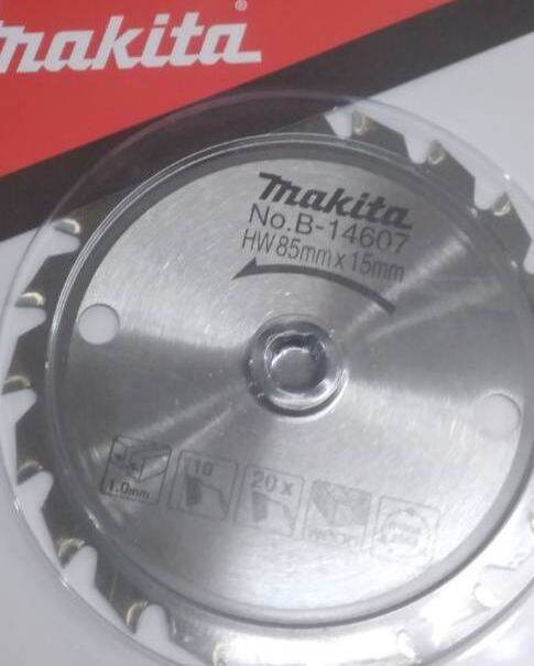 makita-accessories-saw-blade-for-wood-size-85mm-15-mm-20-t-ใบเลื่อย-ตัไม้-ใช้กับรุ่น-hs300dweขนาดใบเลื่อย-3-นิ้ว-รู-15-มิล-จำนวนฟัน-20-ฟัน-part-no-b-14607-tt-ยี่ห้อ-มากีต้า