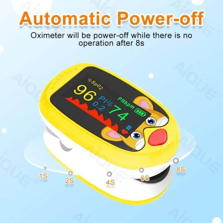 Kids Saturation Meter Pulse Oximeter Chargeable Digital LED Blood Oxygen Heart Rate Portable