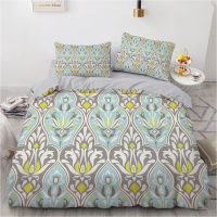 Classic 3D Bedding Sets Pillowcase Quilt Cover Set Queen King Queen Double Single Size Yellow Bohemain Design Home Texitle