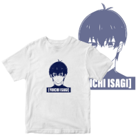 XL Blue Lock Anime Tshirt Short Sleeve Top Unisex Tee Yoichi Isagi Seishiro Fashion Graphic Casual Loose Shirt Plus Size LX แฟชั่นแขนสั้นผ้าฝ้าย