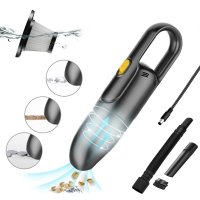 6000Pa 120W Portable Car Vacuum Cleaner Handheld Wash Cleaning Machine Wireless Hands-free Aspirator Auto Home Appliance