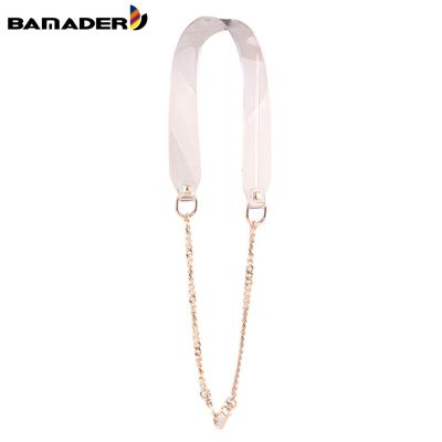 BAMADER White Transparent PVC Plastic Chain Bag Strap Obag Handles Shoulder Strap Accessories Hardware Metal Chain Replacement