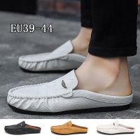 COD DSFWEWWWWW Designer Casual Slip On Shoes For Men Half Slippers Mens Fashion Shoes Luxury Brand Lazy Shoes