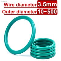 △۩℗ 5Pcs Fluorine rubber O-ring FKM seal CS 3.5mm OD10mm-500mm Fluoro-oxygen O-ring seal gasket ring corrosion-resistant seal heat