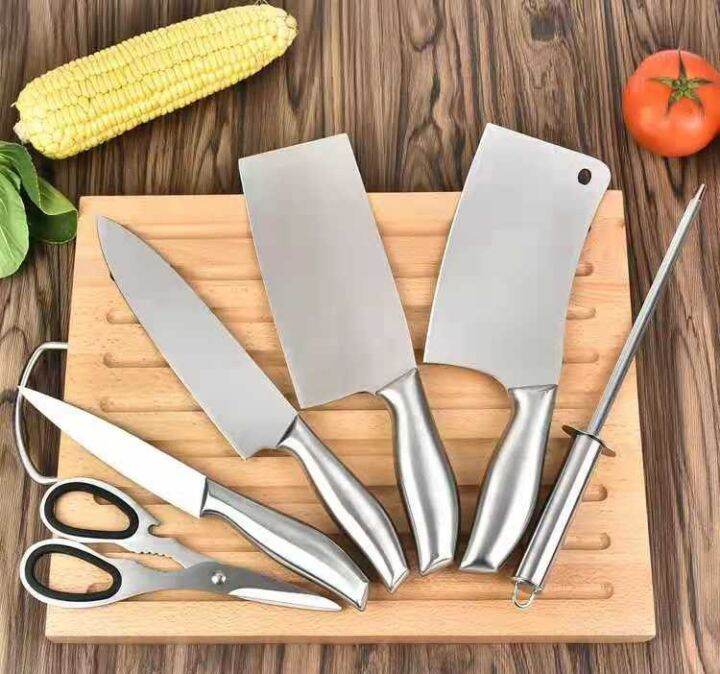 ProCut Kitchen Knife Set 7pcs Stainless Steel Knives with Sharpener