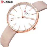 CURREN Simple Leather Analog Quartz Womens Watch Montre Femme New Clock Dress Ladies Wrist Watches Female Fashion Casual Clock