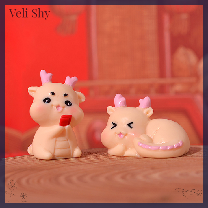 veli-shy-เครื่องมือวัฒนธรรม-1ชิ้นมังกรการ์ตูนน่ารักยางเรซิ่นทิวทัศน์ขนาดเล็กกระถางขนาดเล็กของตกแต่งสวน