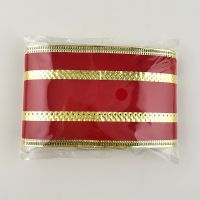 ；‘。、’ (2M/Roll) 65Mm Red  Striped Rion Christmas Decoration Holiday Gift Wrapping Bow Making Handmade DIY Crafts Rions