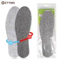 [Fashion goods060]ComfortableFelt อลูมิเนียมฟอยล์ Insoles ForWarm ระงับกลิ่นกายแทรกสำหรับผู้ชายผู้หญิงฤดูร้อน CoolWool แผ่นรองเท้า