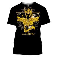 2023ใหม่แฟชั่นฤดูร้อนญี่ปุ่นอะนิเมะ Saint Seiya 3D พิมพ์ผู้ชายผู้หญิง T เสื้อ streetwear Harajuku ขนาดใหญ่เสื้อเด็ก gothi. ทีออฟ