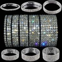 COD SDGREYRTYT Fashion Women jewelry Crystal Rhinestone Bangle Bracelet Bridal Gift