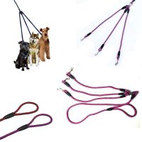 3 Way Pet Coupler Leash Nylon Lead Double For Walking Running Three Small Dogs Cats Traction Rope Leashes