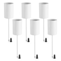 Candle Holders Candle Sticks Candle Holder, Taper Candles with Skewer 6Pcs Black