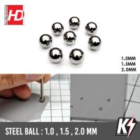 HD Detail Steel Ball 1.0 , 1.5 , 2.0 mm #พาร์ทลูกบอลเหล็ก เสริมดีเทลกันพลา กันดั้ม Gundam พลาสติกโมเดลต่างๆ