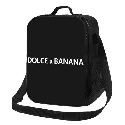 ❡❈✴ Dolce Banana Insulated Lunch Bags for Work School Waterproof Cooler Thermal Lunch Box Women Children