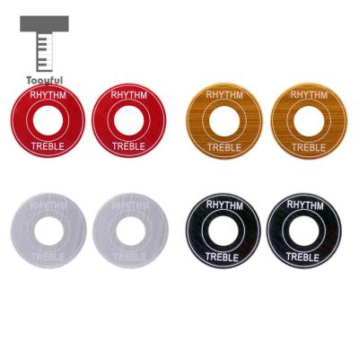 ：《》{“】= Tooyful Pack Of 2 Guitar Toggle Switch Plates Washers Rythm Treble Rings DIY For LP Electric Guitar Replacement Parts