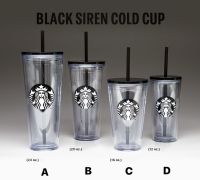 Starbucks Black Siren Cold Cup สตาร์บัคส์คอลเลคชั่นไซเรนสีดำ ของแท้ 100%