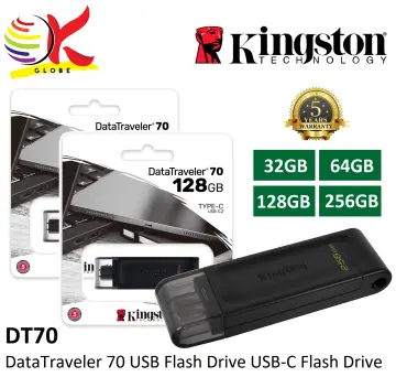 Kingston 32GB 64GB 128GB 256GB DataTraveler 70 USB Flash Pen Drive USB-C  TYPE-C