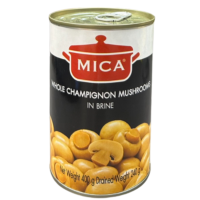 ไมก้า เห็ดแชมปิญองในน้ำเกลือ 400 กรัม - Champignon Mushroom Whole in Brine 400g Mica brand