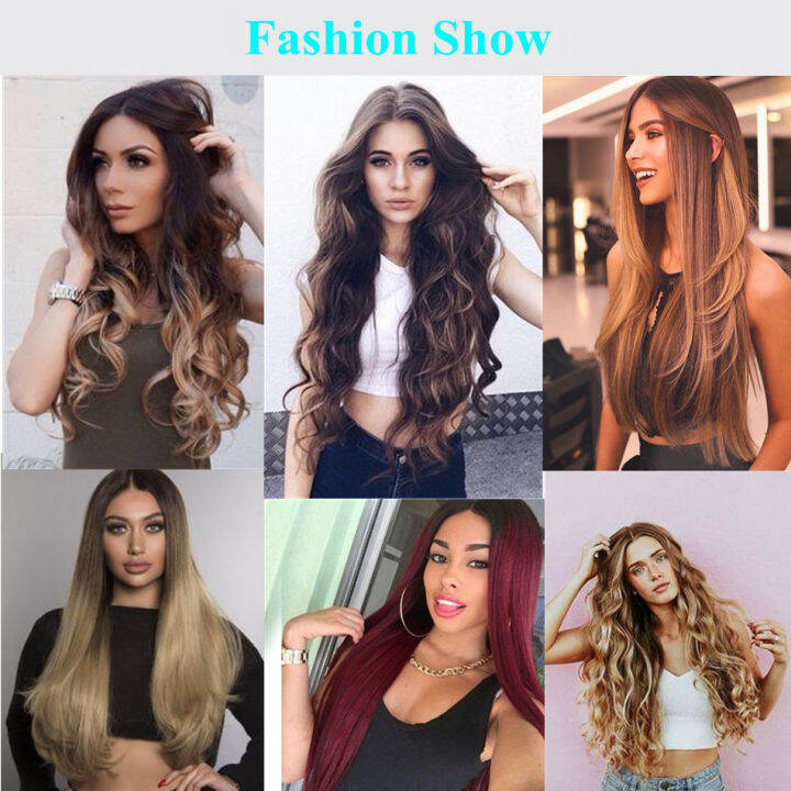 long-straight-synthetic-wigs-ombre-color-cosplay-wigs-natural-middle-part-for-women-heat-resistant-fiber-daily-wig-fashion-icon