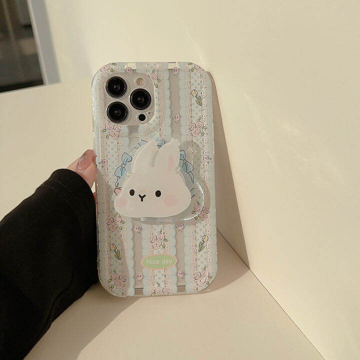 ekcam-เคสไอโฟน-มีขาตั้ง-ลายกระต่าย-น่ารักหรูๆ-สวยๆ-น่ารัก-เคสขนนุ่ม-14-13-12-11-pro-promax-pro-max-14pro-13pro-12pro-11pro-เคสใสกันกระแทก-เคสกันกระแทกกล้อง