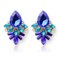 Fashion Women Lady Rhinestone Crystal Drop Alloy Ear Studs Earrings BU