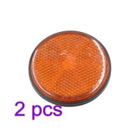 bklnlk㍿  Round Motorcycle Reflector 60mm Reflective Side Lights for Car Truck Trailer 2pcs