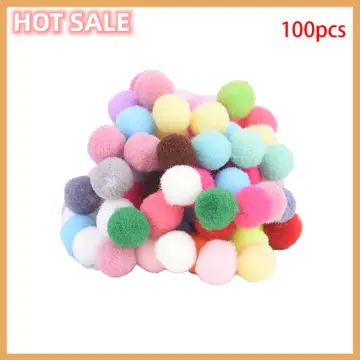 100pcs Christmas Pom Poms Fluffy Pom Balls Mini Craft