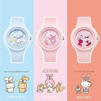 Sanrios Cinnamoroll ของแท้,นาฬิกาอะนิเมะกันน้ำน่ารักนาฬิกาควอตซ์กีฬาน่ารักนักเรียนชายและหญิงของขวัญ