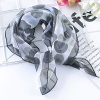 【CC】∏☸  Spring-summer hot women silk scarf square lady wrap office neck head hair foulard 50x50cm skinny scarfs