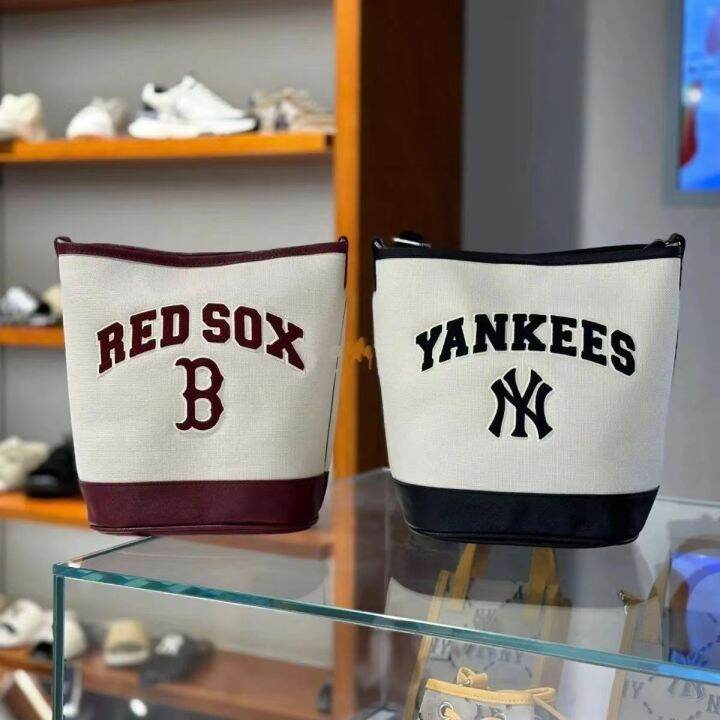 mlb-official-ny-korea-ml-bucket-bag-shoulder-bag-new-summer-presbyopia-ny-fashion-casual-messenger-bag-class-commuter-bag