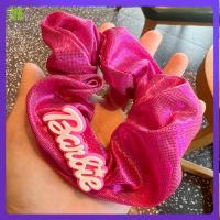 QIANHUAHOU แฟชั่นสำหรับผู้หญิง ตุ๊กตาบาร์บี้ scrunchie สีทึบทึบ อีลาสติก เชือกมัดผม ที่มัดผม หางม้าหางม้า ยางรัดผม สำหรับผู้หญิง