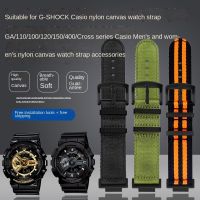 （Bar watchband）Tali Jam Kanvas ไนลอนผู้ชายดัดแปลง GA2100,GA110 G-SHOCK Casio สายนาฬิกากีฬา DIY สำหรับ GW-M5610