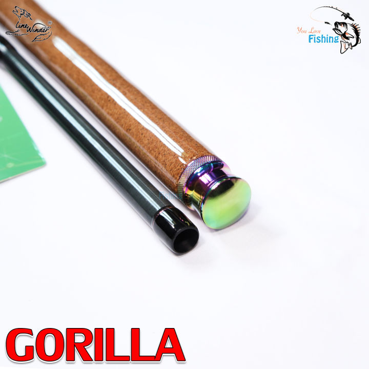 คันเบ็ดตกปลา-gorilla-จาก-line-winder-2-ท่อน-เวท-15-30lb-ด้ามก๊อกเคลือบเงา-เหมาะสำหรับงานหน้าดิน-บ่อ-เขื่อน-สวาย-ปลาดุกแข่ง