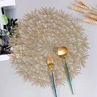 PVC Dandelion Hollow Nordic Non-slip Kitchen Accessories Placemat Coaster Insulation Pad Coffee Table Mat Napkins Home Decor