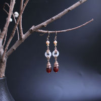 New Chinese style freshwater pearls ped with earrings, red agate, jade rings, earrings, qipao accessories BOXK