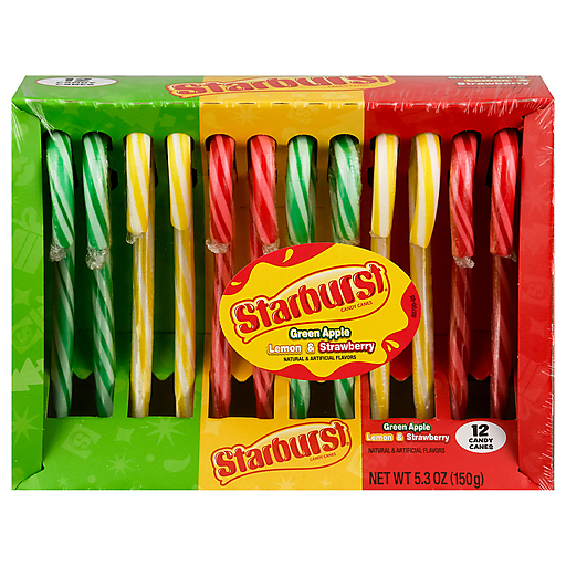 Starburst Candy Canes ลูกอมเเคนดีไม้เท้า น้ำหนัก 150 กรัม Lazada.co.th