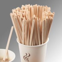 100pcs Disposable Wooden Coffee Stirrers Cafe Supplies Hot Cold Drinking Stir Beverage Sticks For Ice Cream Bars