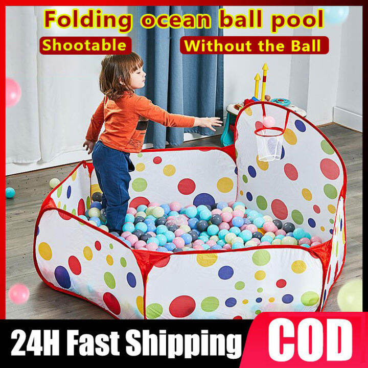 Children Baby Kids Playhouse Tunnel Set Folable Polka Dots Pop Up Ball