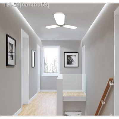 ❁❒▼ hanmu56 Led lâmpada de teto criativo jardim garagem poupança energia alto brilho dobrável ventilador lâmina luz ângulo ajustável