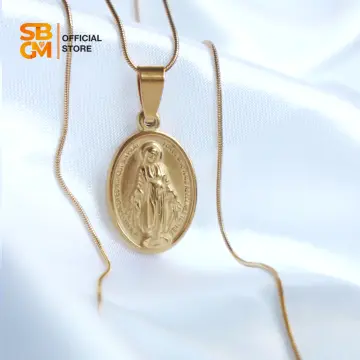 Silver Protection Virgen Maria Necklace