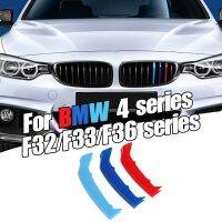 For BMW 4 Series F32 F33 F36 Sport 2013-2019 Car 3D M Styling Front Grille Trim Bumper Cover Strips Stickers External Decoration