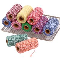 【YD】 100M/Roll Twine Cotton Cord String Rope Crafts Butchers Strings for Wedding Wrapping Supplies