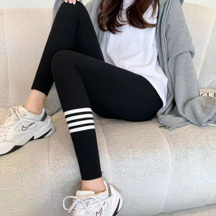 Casual plain slim on sale elastic waist pencil pants