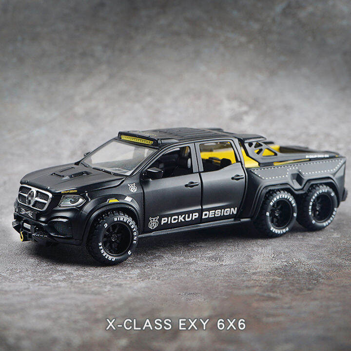 จำลองล้อแม็กรถยนต์-modle-xclass-exy-6x6รถกระบะ128โลหะรถของเล่นแสงเสียงดึงกลับของเล่นรุ่นสำหรับเด็กผู้ชายแสงของเล่น