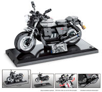 technical famous motorcycle Motor Guzzi V9 Bobber model victory VEGAS JACKPOT moc building block with rack brick toy collection