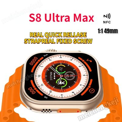 【Readystock】 + FREE Shipping+ COD New 49mm S8 Ultra Max 8 Series Smart Watch, with 2.08-inch Screen, Bluetooth, Call, NFC, ECG. Sports, Woman and Men, 1:1 Original Smart Watch