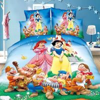 【hot】ஐ Cartoon Kids Set Duvet Cover Bed Sheet Cases 2/3/4 Pieces for 1.2 m